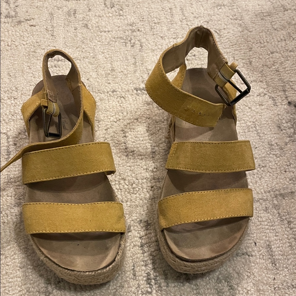 Yellow Strappy Sandals